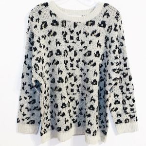Workshop Republic Leopard Boho Sweater NWT